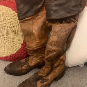 Charley Horse calf slouch  collection leather boots size 7.5 B